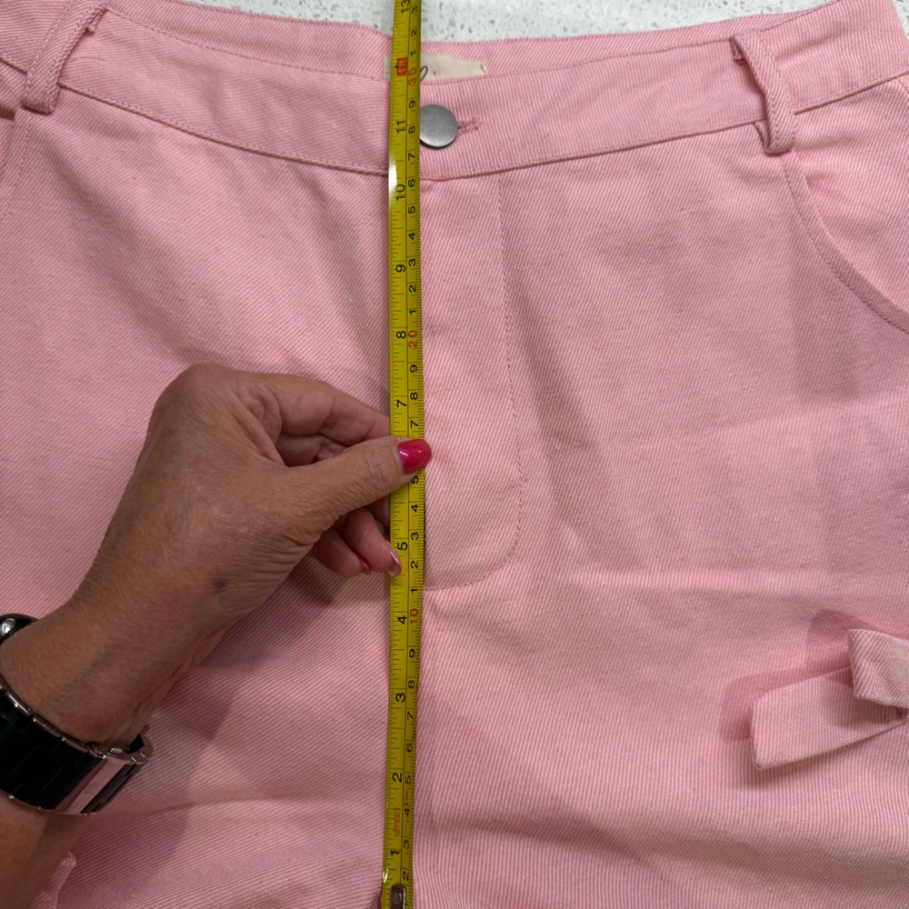 Lina - Pink wide Leg Bow Jeans size Medium - Picture 11 of 15